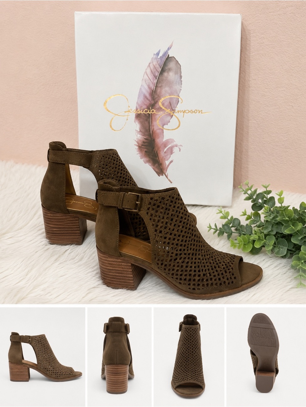 Jessica Simpson Brown Heels Elegant Design